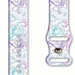 Colorful Little Mermaid Print Watch Band